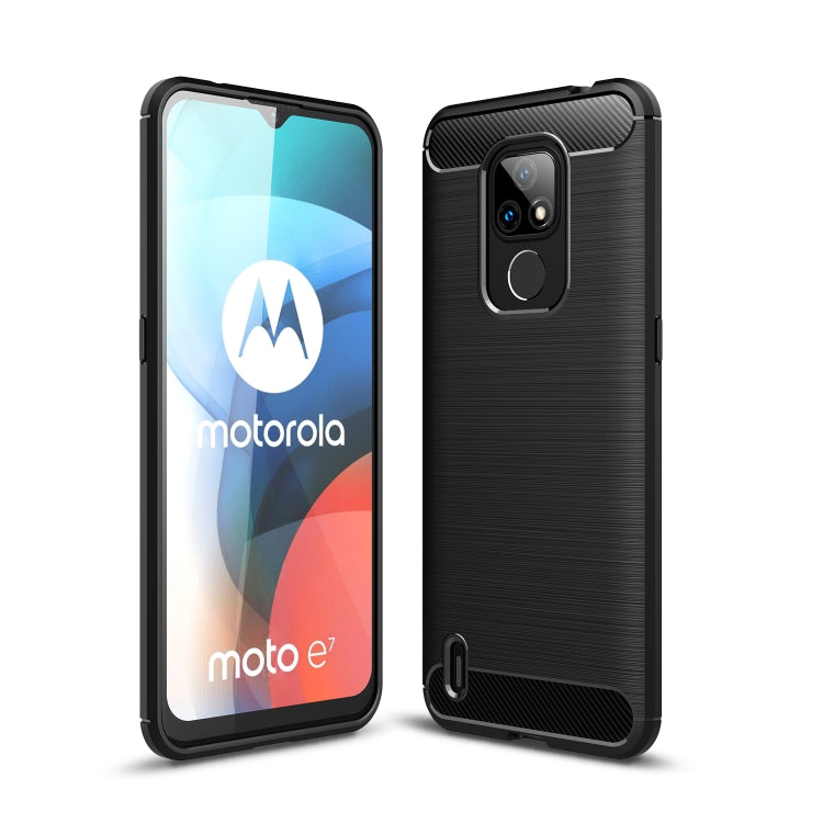 Custodia in TPU in fibra di carbonio con trama spazzolata, For Motorola Moto E7 (2020), For OnePlus 9 Pro, For OnePlus 9