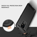 Custodia in TPU in fibra di carbonio con trama spazzolata, For Motorola Moto E7 (2020), For OnePlus 9 Pro, For OnePlus 9