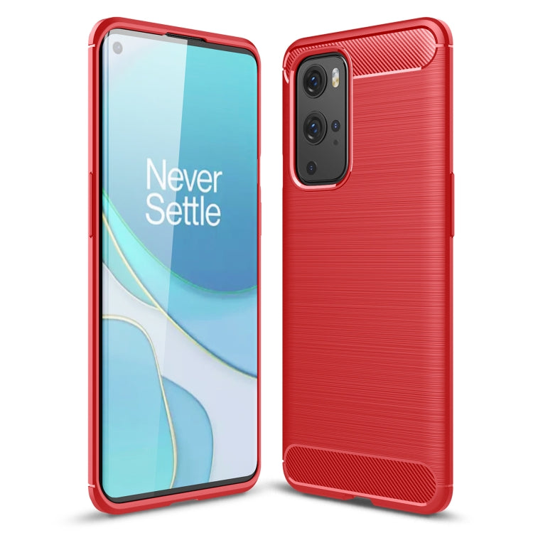 Custodia in TPU in fibra di carbonio con trama spazzolata, For Motorola Moto E7 (2020), For OnePlus 9 Pro, For OnePlus 9
