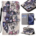 Custodia portafoglio in pelle flip per iPhone 12 e 12 Pro