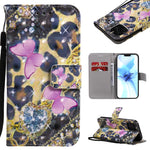 Custodia portafoglio in pelle flip per iPhone 12 e 12 Pro
