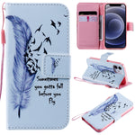 Custodia portafoglio in pelle flip per iPhone 12 Mini e 12 Pro