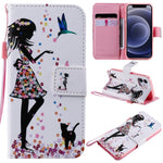 Custodia portafoglio in pelle flip per iPhone 12 Mini e 12 Pro