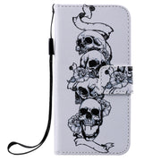 Custodia in pelle flip orizzontale per pittura con supporto, slot per schede e cordino, For iPhone 12 mini, For iPhone 12 / 12 Pro
