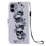 Custodia in pelle flip orizzontale per pittura con supporto, slot per schede e cordino, For iPhone 12 mini, For iPhone 12 / 12 Pro