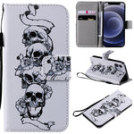 Custodia portafoglio in pelle per iPhone 12 mini con slot carte