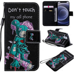 Custodia portafoglio in pelle per iPhone 12 mini con slot carte