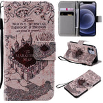 Custodia portafoglio in pelle per iPhone 12 mini con slot carte