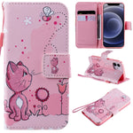 Custodia portafoglio in pelle per iPhone 12 mini con slot carte