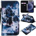 Custodia portafoglio in pelle per iPhone 12 mini con slot carte