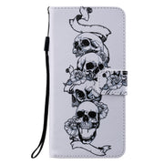 Custodia in pelle flip orizzontale per pittura con supporto, slot per schede e cordino, For iPhone 12 Pro Max
