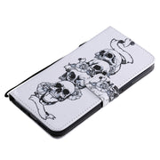 Custodia in pelle flip orizzontale per pittura con supporto, slot per schede e cordino, For iPhone 12 Pro Max