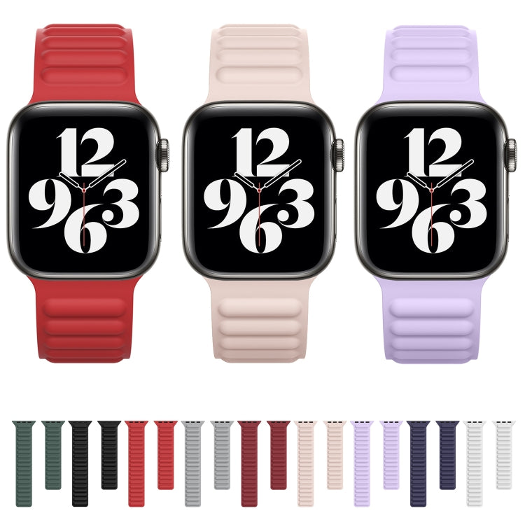 Cinturino in silicone con catena magnetica per Apple Watch Series 6 e SE e 5 e 4 40 mm / 3 e 2 e 1 38 mm, For Apple Watch Series 7 41mm / 6 & SE & 5 & 4 40mm / 3 & 2 & 1 38mm, For Apple Watch Series 8&7 41mm / SE 2&6&SE&5&4 40mm / 3&2&1 38mm