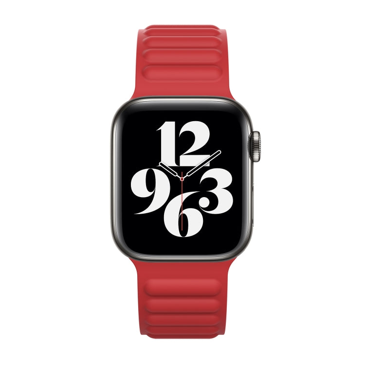 Cinturino in silicone con catena magnetica per Apple Watch Series 6 e SE e 5 e 4 44 mm / 3 e 2 e 1 42 mm, For Apple Watch Series 7 45mm / 6 & SE & 5 & 4 44mm / 3 & 2 & 1 42mm, For Apple Watch Ultra 49mm / Series 8&7 45mm / SE 2&6&SE&5&4 44mm / 3&2&1 42mm