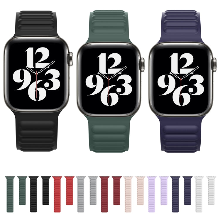 Cinturino in silicone con catena magnetica per Apple Watch Series 6 e SE e 5 e 4 44 mm / 3 e 2 e 1 42 mm, For Apple Watch Series 7 45mm / 6 & SE & 5 & 4 44mm / 3 & 2 & 1 42mm, For Apple Watch Ultra 49mm / Series 8&7 45mm / SE 2&6&SE&5&4 44mm / 3&2&1 42mm