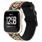 Per cinturino in vera pelle stile etnico Fitbit Versa