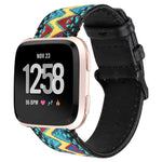 Per cinturino in vera pelle stile etnico Fitbit Versa