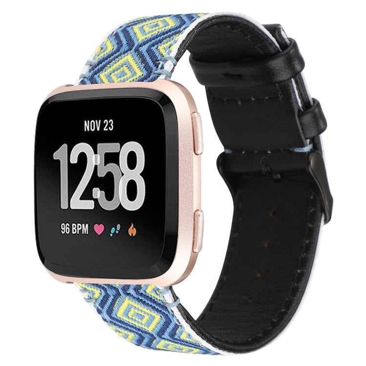 Per cinturino in vera pelle stile etnico Fitbit Versa