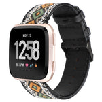 Per cinturino in vera pelle stile etnico Fitbit Versa