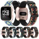 Per cinturino in vera pelle stile etnico Fitbit Versa