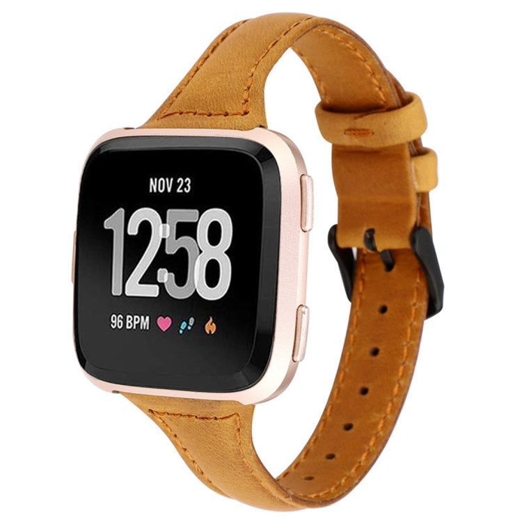Per Fitbit Versa Razy Horse Texture cinturino in vera pelle