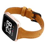 Per Fitbit Versa Razy Horse Texture cinturino in vera pelle