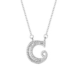 Collana con ciondolo alfabeto inglese in argento sterling S925 moda donna, A, B, C, D, E, F, G, H, I, J, K, L, M, N, O, P, Q, R, S, T, U, V, W, X, Y, Z