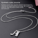 Collana con ciondolo alfabeto inglese in argento sterling S925 moda donna, A, B, C, D, E, F, G, H, I, J, K, L, M, N, O, P, Q, R, S, T, U, V, W, X, Y, Z