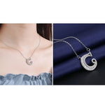 Collana con ciondolo alfabeto inglese in argento sterling S925 moda donna, A, B, C, D, E, F, G, H, I, J, K, L, M, N, O, P, Q, R, S, T, U, V, W, X, Y, Z