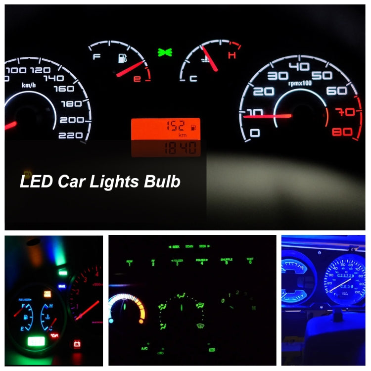 30 PCS T5 1LED SMD-5050 Indicatore LED per modifica auto Luce bianca, A3896