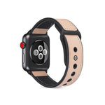 Cinturino in TPU in pelle incollata per Apple Watch Series 6 e SE e 5 e 4 40 mm / 3 e 2 e 1 38 mm