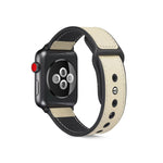 Cinturino in TPU in pelle incollata per Apple Watch Series 6 e SE e 5 e 4 40 mm / 3 e 2 e 1 38 mm