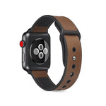 Cinturino in TPU in pelle incollata per Apple Watch Series 6 e SE e 5 e 4 40 mm / 3 e 2 e 1 38 mm