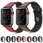 Cinturino in TPU in pelle incollata per Apple Watch Series 6 e SE e 5 e 4 40 mm / 3 e 2 e 1 38 mm
