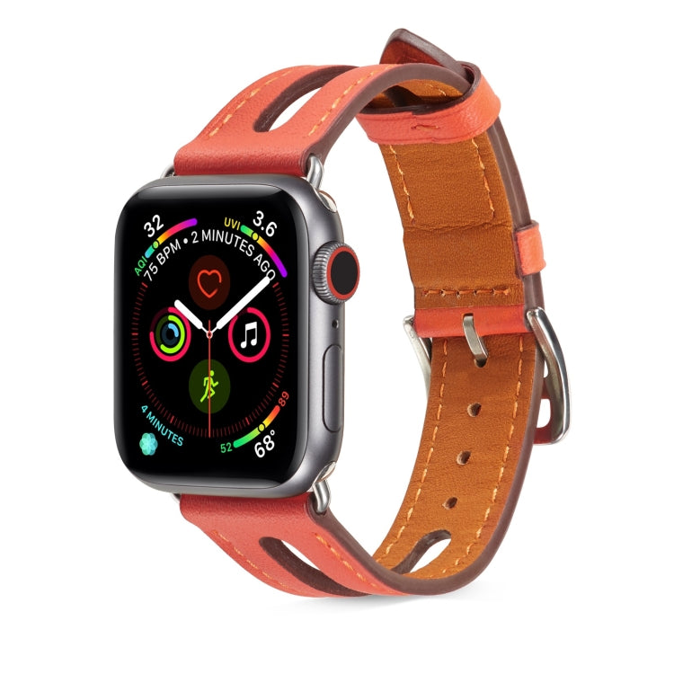 Cinturino in pelle pieno fiore per Apple Watch Series 6 e SE e 5 e 4 40 mm / 3 e 2 e 1 38 mm