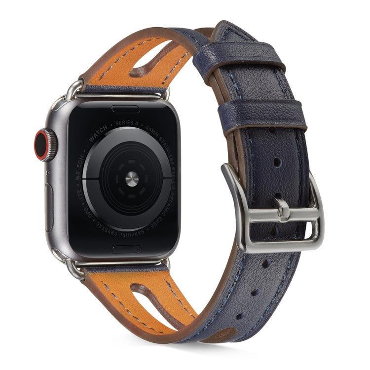 Cinturino in pelle pieno fiore per Apple Watch Series 6 e SE e 5 e 4 40 mm / 3 e 2 e 1 38 mm
