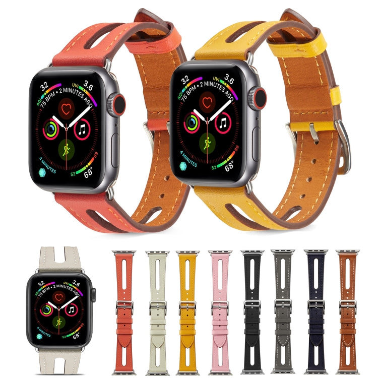 Cinturino in pelle pieno fiore per Apple Watch Series 6 e SE e 5 e 4 40 mm / 3 e 2 e 1 38 mm