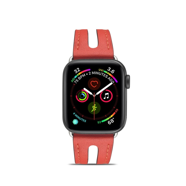 Cinturino in pelle di alta qualità per Apple Watch Series 6 e SE e 5 e 4 44 mm / 3 e 2 e 1 42 mm