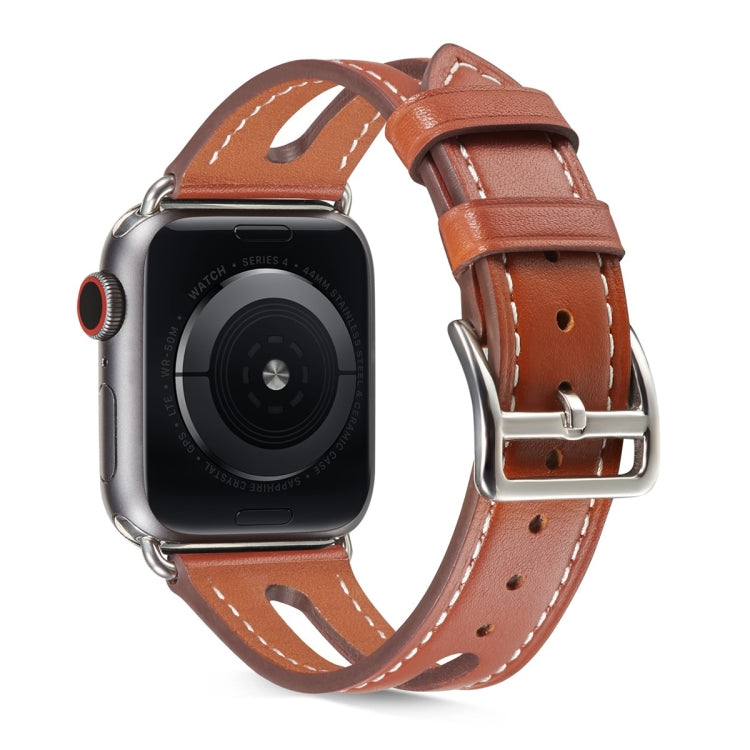 Cinturino in pelle di alta qualità per Apple Watch Series 6 e SE e 5 e 4 44 mm / 3 e 2 e 1 42 mm