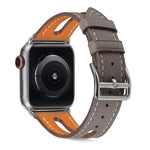 Cinturino in pelle di alta qualità per Apple Watch Series 6 e SE e 5 e 4 44 mm / 3 e 2 e 1 42 mm