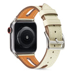 Cinturino in pelle di alta qualità per Apple Watch Series 6 e SE e 5 e 4 44 mm / 3 e 2 e 1 42 mm