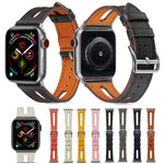 Cinturino in pelle di alta qualità per Apple Watch Series 6 e SE e 5 e 4 44 mm / 3 e 2 e 1 42 mm
