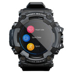 Lokmat ATTACK Smartwatch con schermo LCD TFT da 1,28 pollici, supporto monitor del sonno / cardiofrequenzimetro / monitor della pressione sanguigna, ATTACK