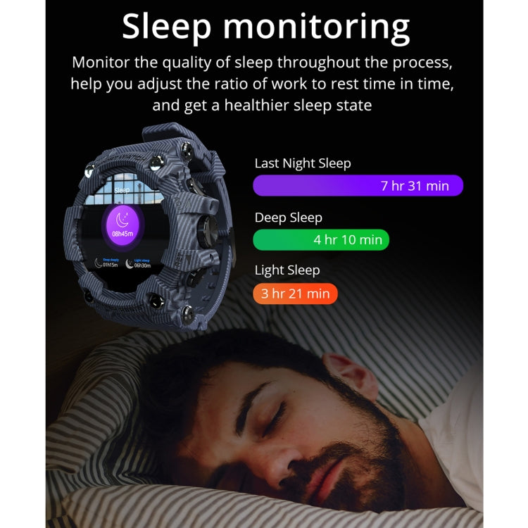 Lokmat ATTACK Smartwatch con schermo LCD TFT da 1,28 pollici, supporto monitor del sonno / cardiofrequenzimetro / monitor della pressione sanguigna, ATTACK