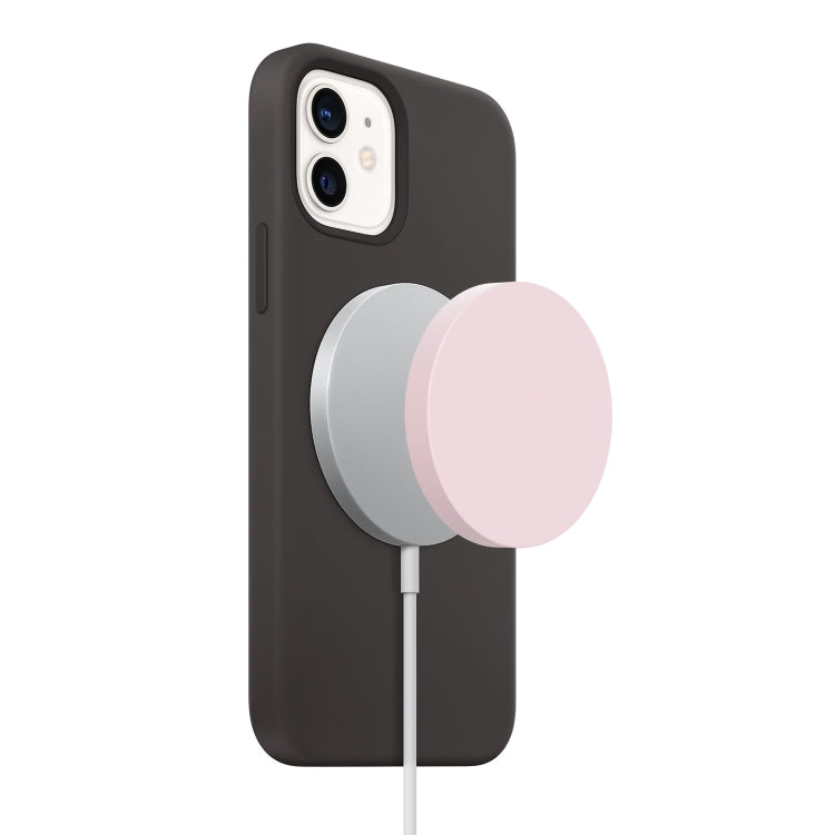 Custodia protettiva in silicone per caricabatterie wireless Magsafe, Pink, Black, Red, Grey, Wine Red, Green, Warm White, Light Purple, Dark Blue