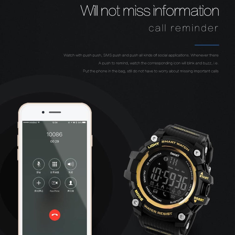Lokmat MK16 Smartwatch impermeabile con schermo LCD