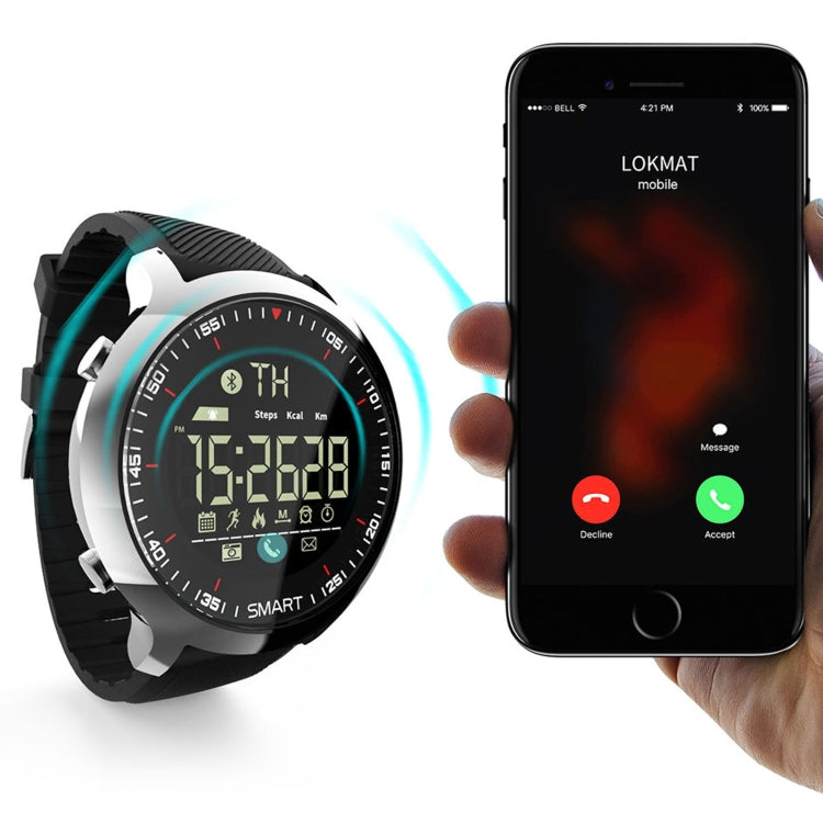 Lokmat MK18 Schermo circolare da 1,1 pollici IP68 Orologio intelligente impermeabile, Promemoria informazioni di supporto / Telecamera remota / Monitor movimento a piedi