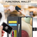 Custodia portafoglio in pelle per Samsung Galaxy A12