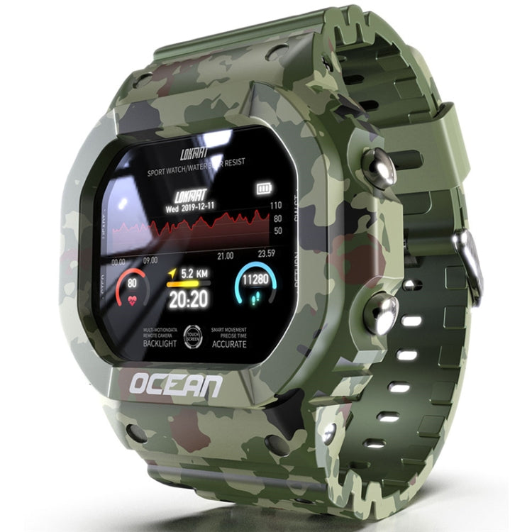 Lokmat OCEAN Touch screen TFT da 1,14 pollici IP68 Orologio intelligente impermeabile, Promemoria informazioni di supporto / Monitoraggio del sonno / Registrazione sportiva