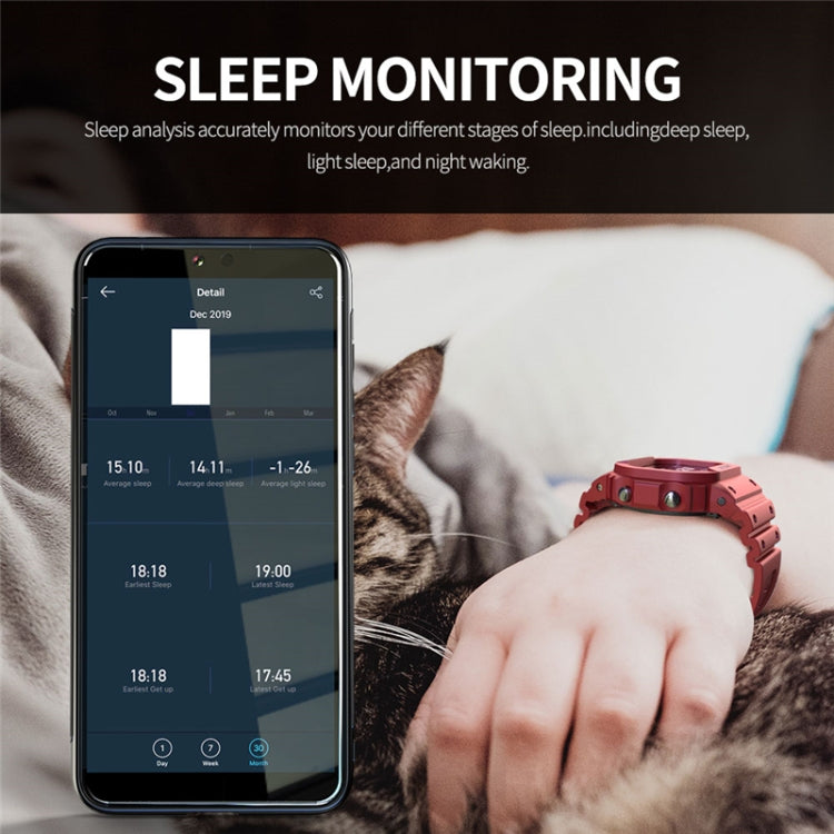 Lokmat OCEAN Touch screen TFT da 1,14 pollici IP68 Orologio intelligente impermeabile, Promemoria informazioni di supporto / Monitoraggio del sonno / Registrazione sportiva